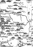 Clotnicza. Fragment mapy Polski zamieszczonej w: Ortelius Abr. Atlas Theatrum Orbis... Antwerpia 1570 r.